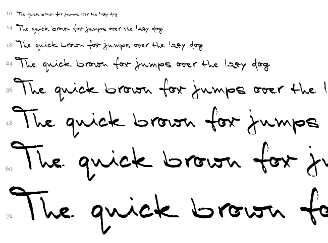 Marleen Script font waterfall